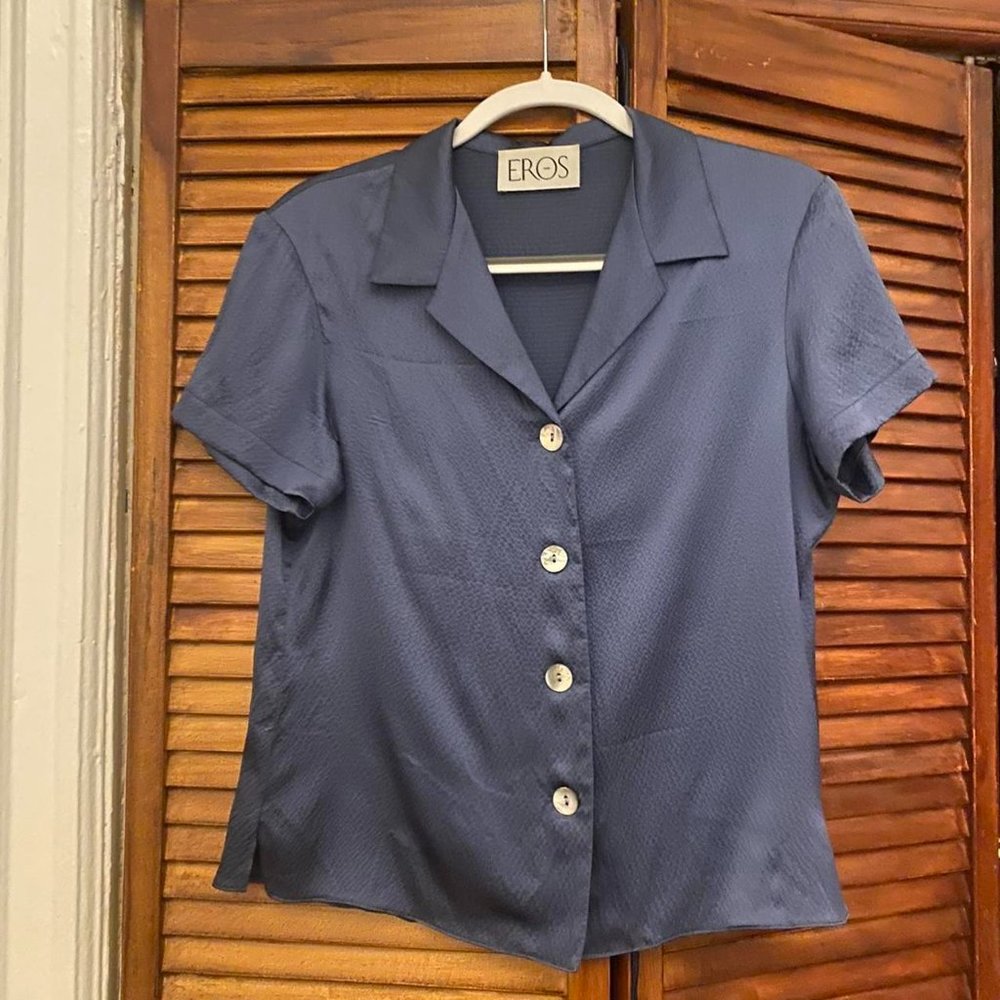 The Great Eros “Odessa” silk camp shirt - Medium